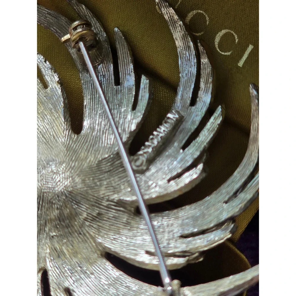 Vintage Sarah Coventry Silver Tone‎ Faux Pearl Spray Statement Brooch Pin 3